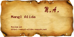 Mangl Alida névjegykártya